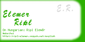 elemer ripl business card